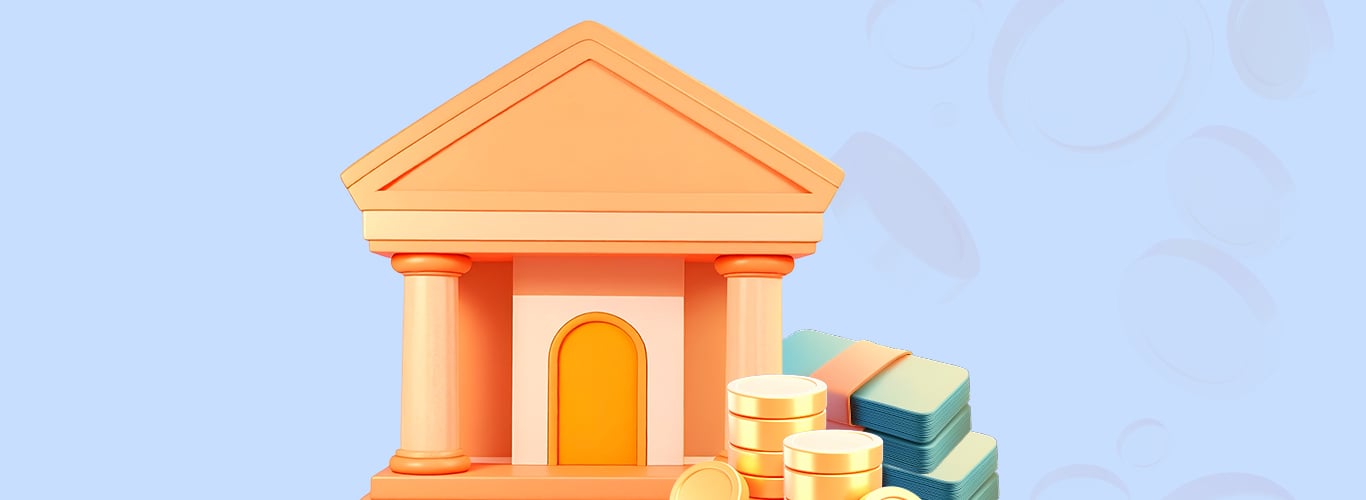 illustration of a bank