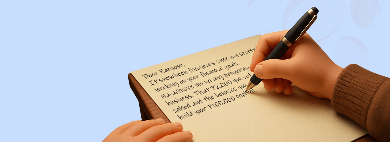 Illustration of letter writing