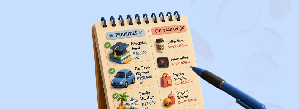 Illustration of a list of priority expenses.)